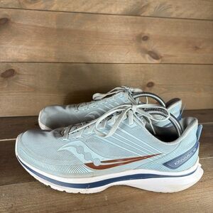 saucony kinvara 12 womens size 11 shoes blue athletic running sneakers